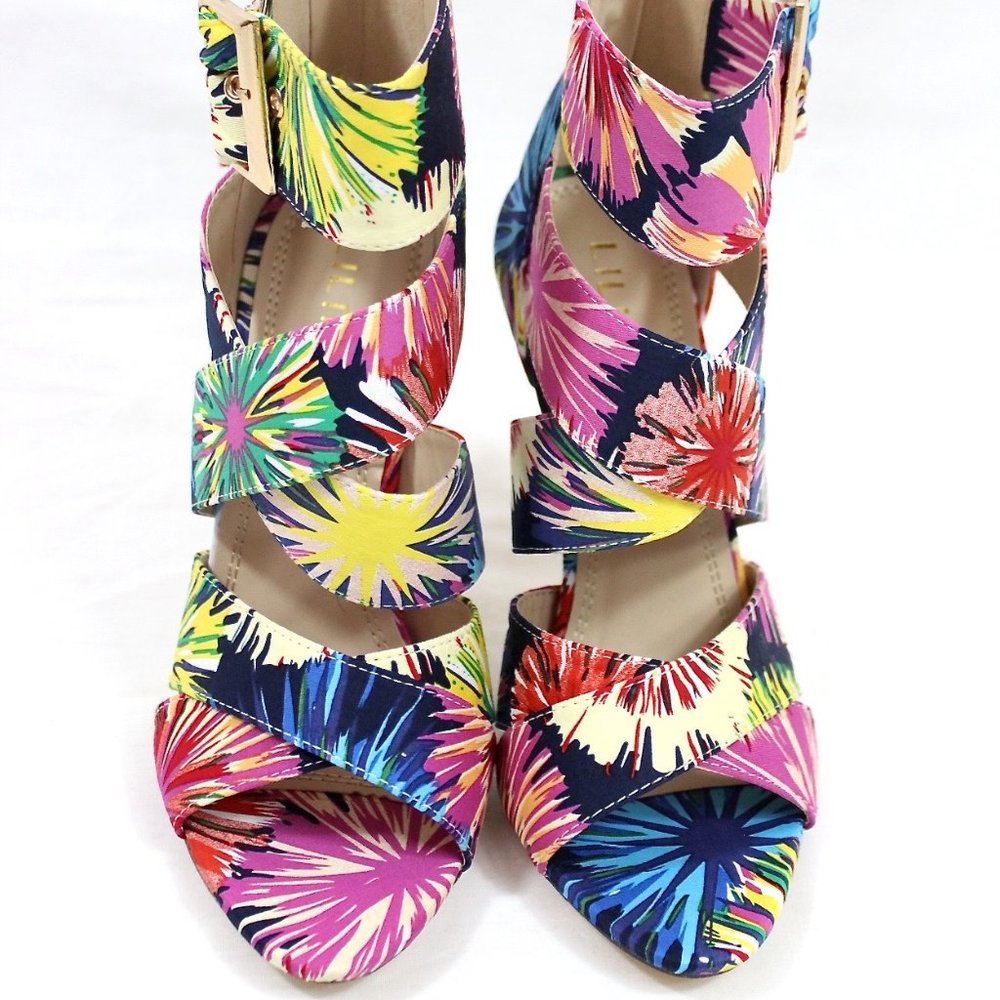 Strappy Open Toe Stiletto Sandals Dressy Heels - Picture 3 of 5